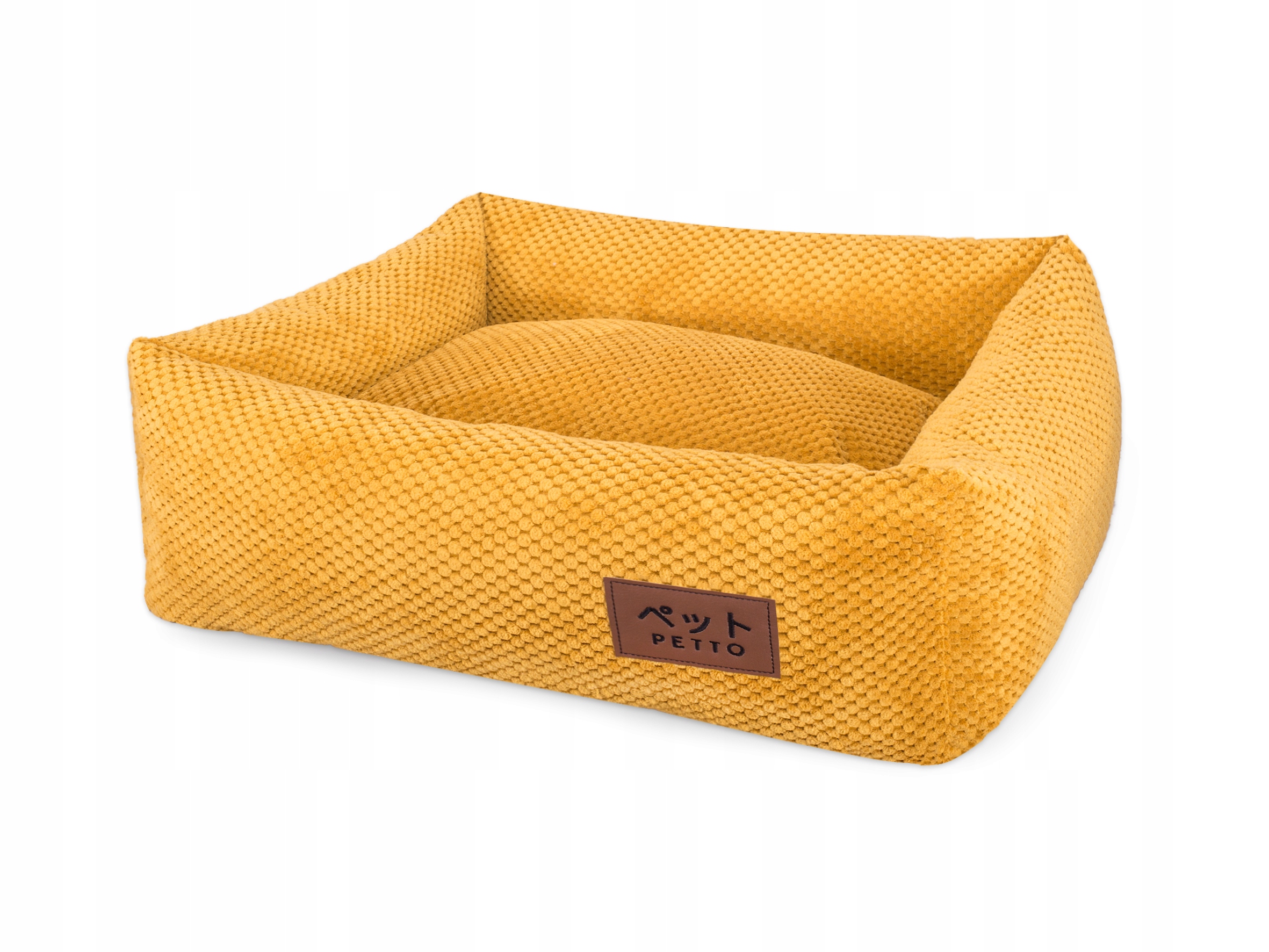 Levně Petto pelíšek Osaka pro psy hořčicové S 75/60 cm