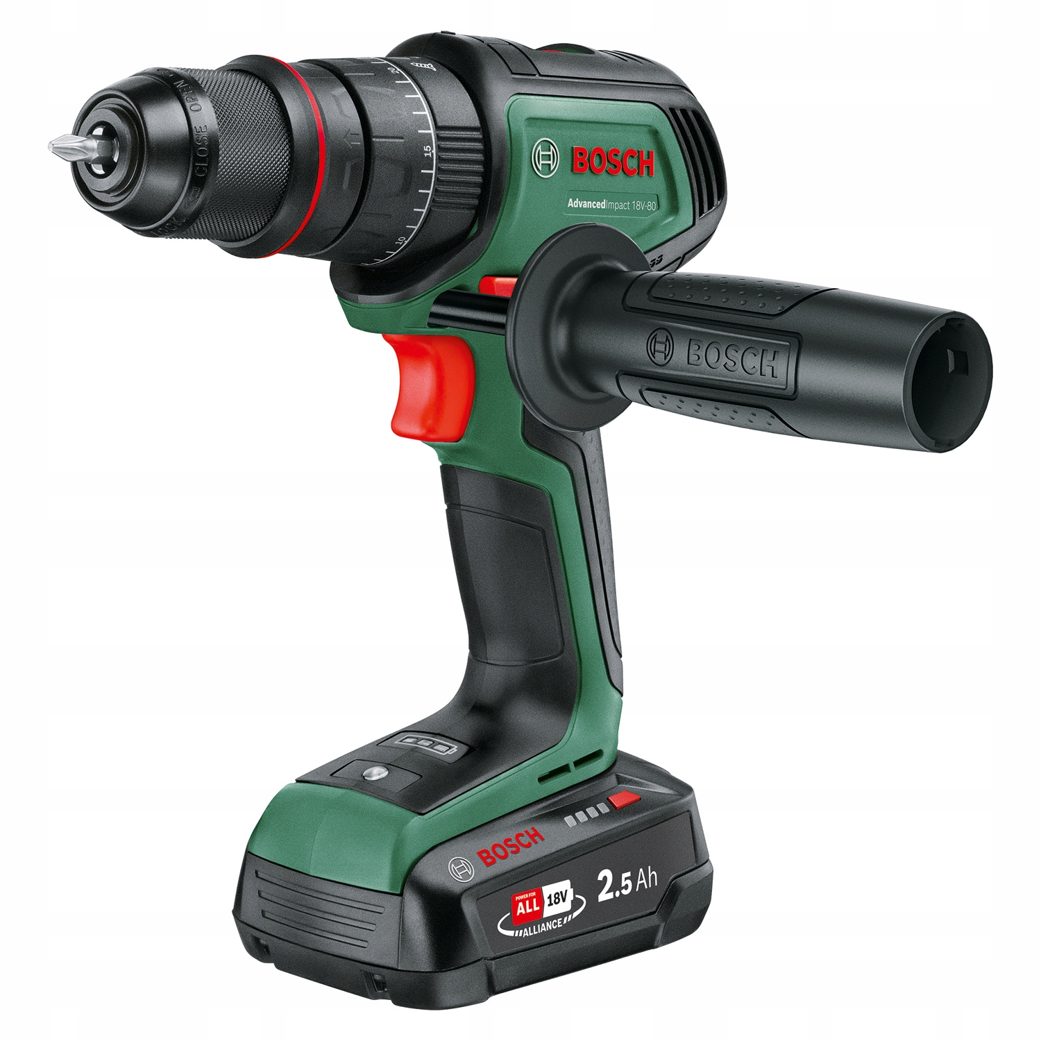 WIERTARKA UDAROWA AKUMULATOROWA 1x2,5 AdvancedImpact 18V-80 BOSCH Zawiera baterie tak