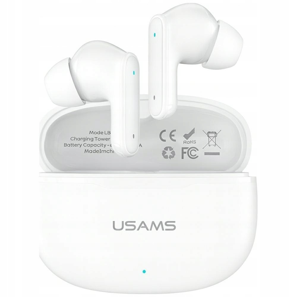 Usams Słuchawki bluetooth 6.0 E05 Tws białe