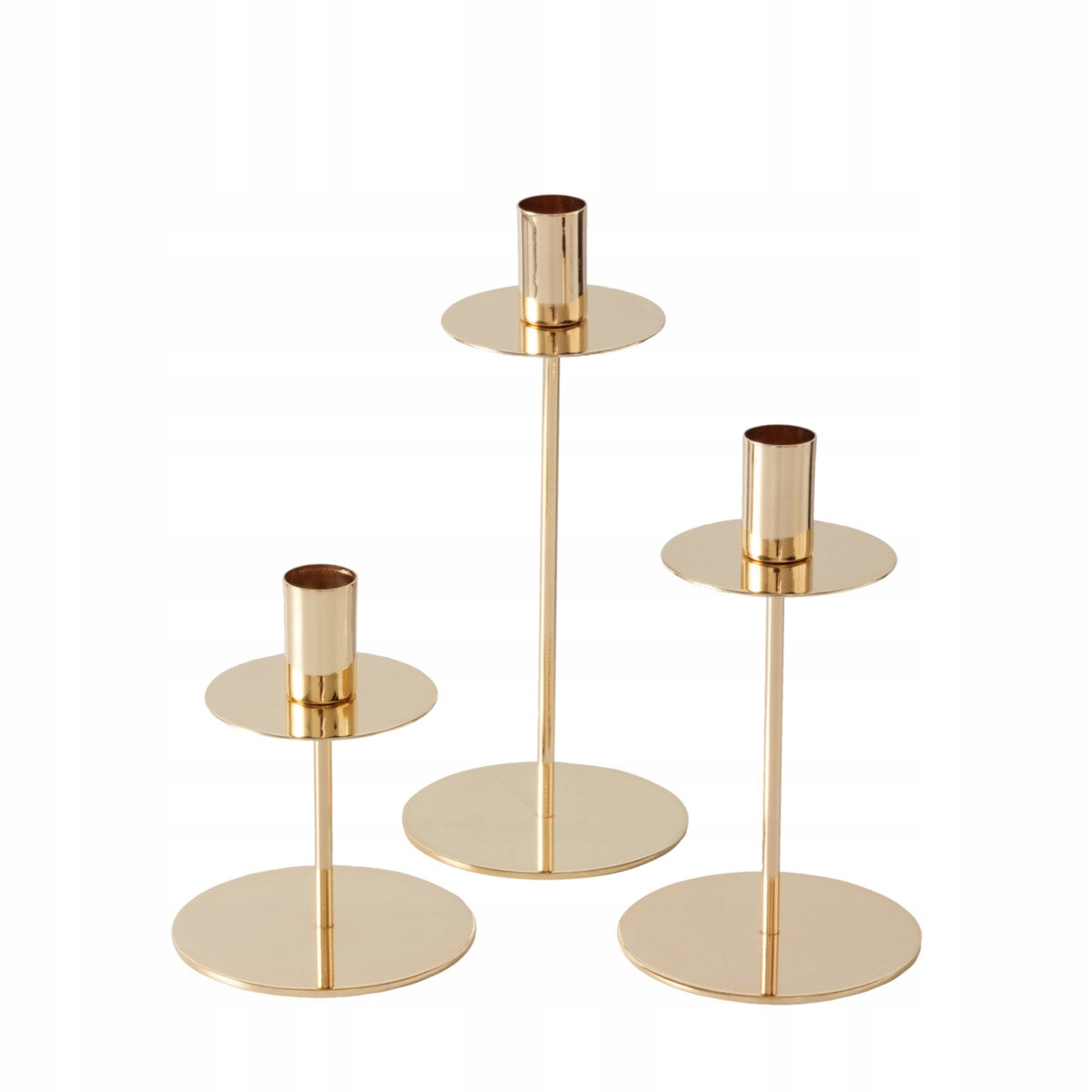 Kovový Svícen Zlatý Dekorativní Sada 3 Ks Phoenix 13X10 CM