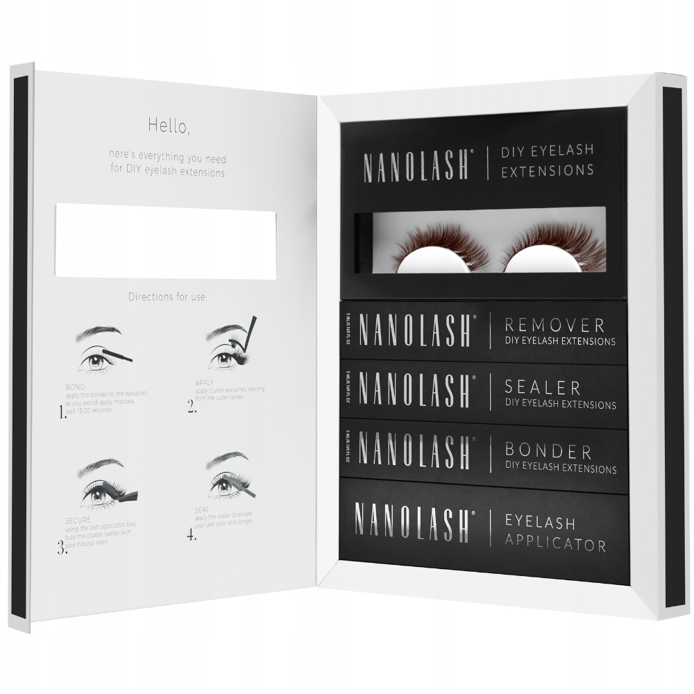 Sada hnědé umělé klastrove řasy pro aplikaci doma Fantasy Nanolash