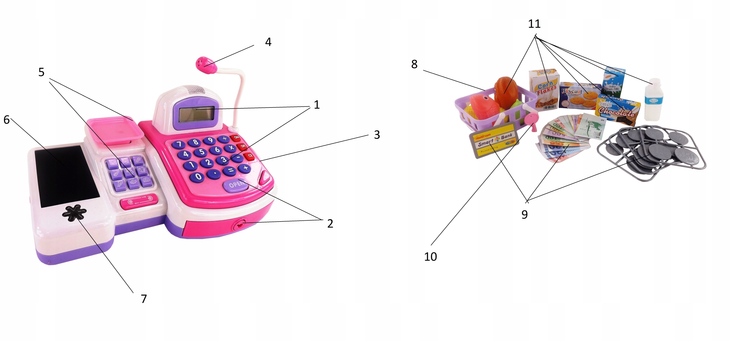 DUŻY ZESTAW KASA SKLEPOWA SENSORYCZNY CZYTNIK 5911 EAN 5907508460983