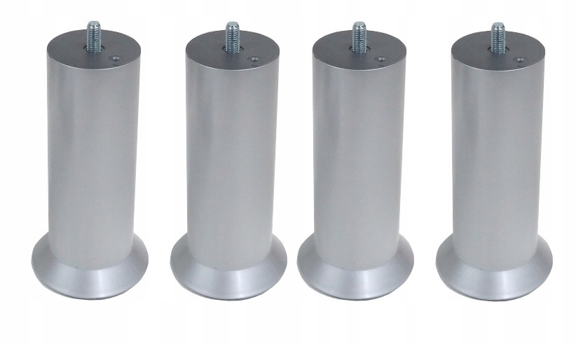 

Noga Nożka Meblowa Srebrna 15cm Nogi Zestaw 4szt