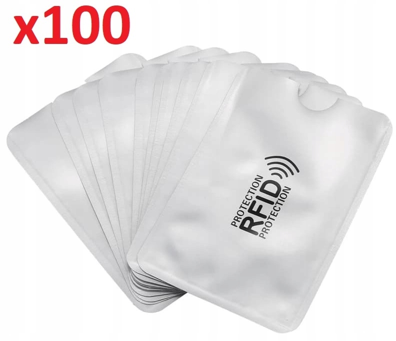 RFID 100 SZT ETUI OCHRONNE DO KART ZBLIŻENIOWYCH