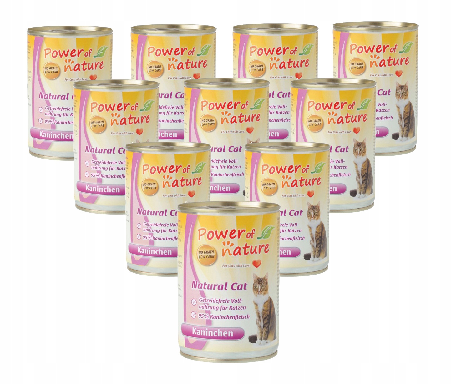 Power of Nature Natural Cat – králík 10x400 g