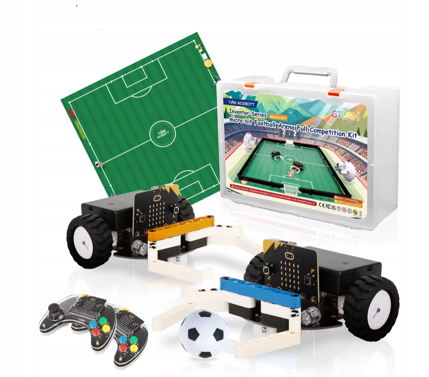 Sada Robotů pro fotbal 2 pady, hřiště Micro:bit Stem Acebott