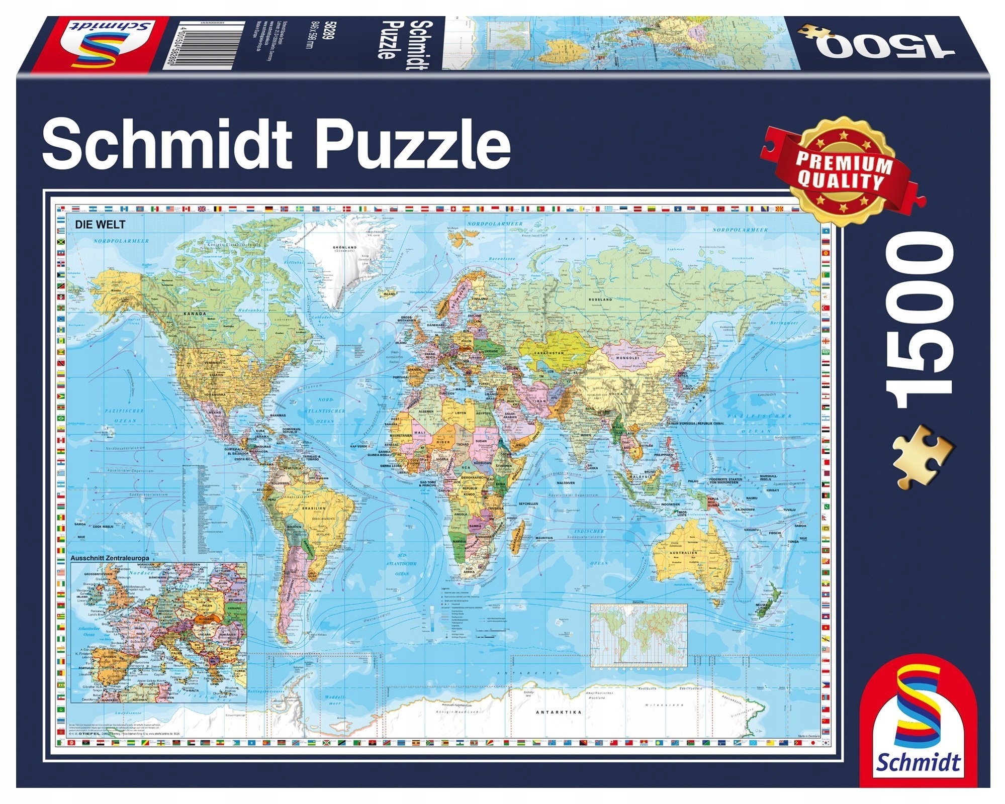 

Schmidt Pq Puzzle 1500 el Mapa świata
