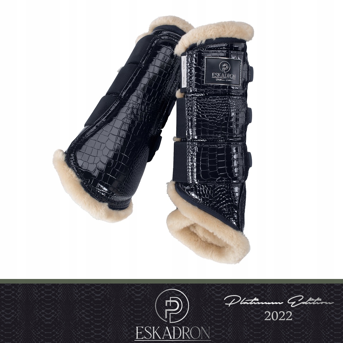 Ochraniacze Croco Fauxfur Platinum 2022 Eskadron navy S