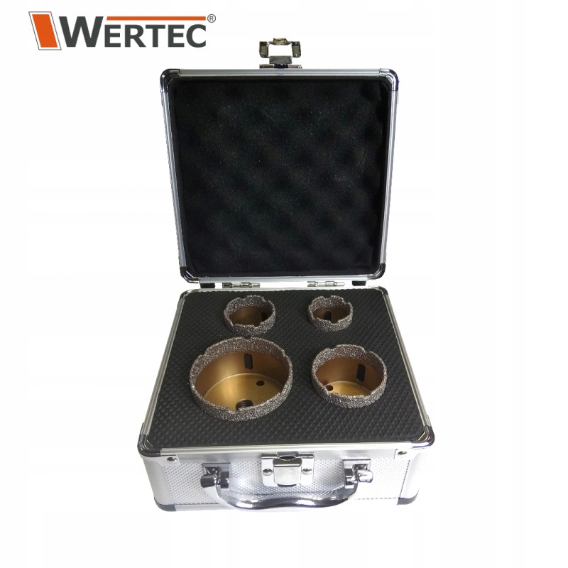 Zestaw otwornic 4 elementy 35/40/50/68mm WERTEC