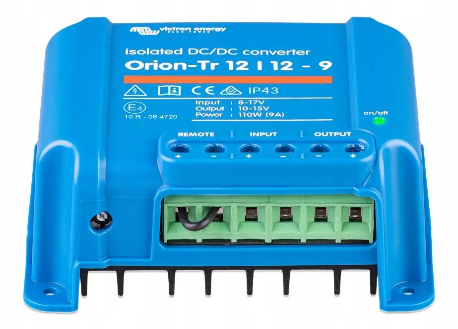 Konwerter DC-DC izolowany Orion-Tr 12/12-9 (110 W) Moc użytkowa 110 W