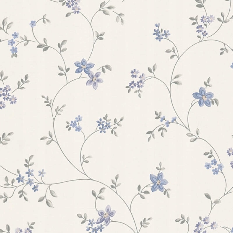 

Tapeta W Niebieskie Drobne Kwiatki Styl Angielski