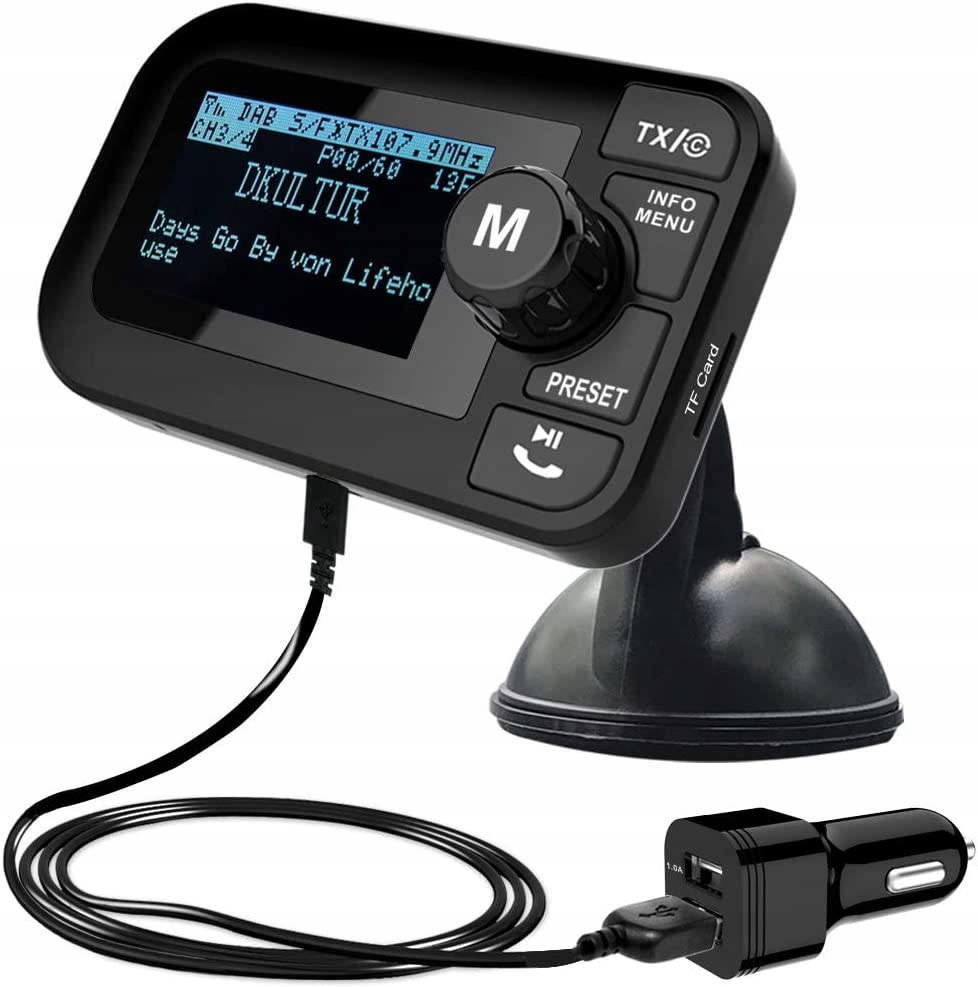 Transmiter Tuner DAB + BT LCD 2,3 USB MP3