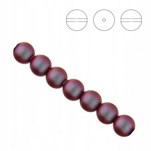 5810 MM 3 Swarovski Iridescent Red Pearl (irprl)