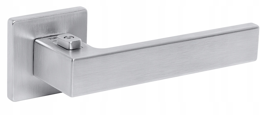 Kľučka Tupai 4275 5SQ-96 Privé, pravá, saténová chrómová s tlačidlom na rukoväti
