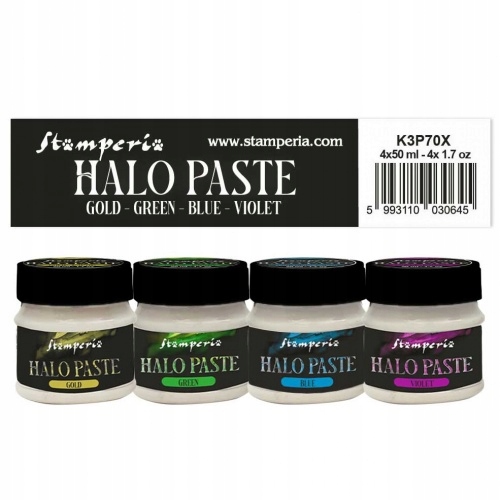 Pasty Stamperia Halo Paste Set of 4x50ml K3P70X