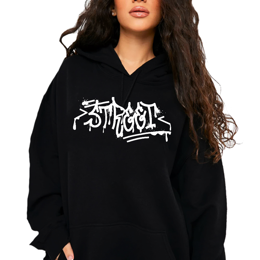 Černá Mikina S Kapucí Street's, streetwear, módní Dárek Vel