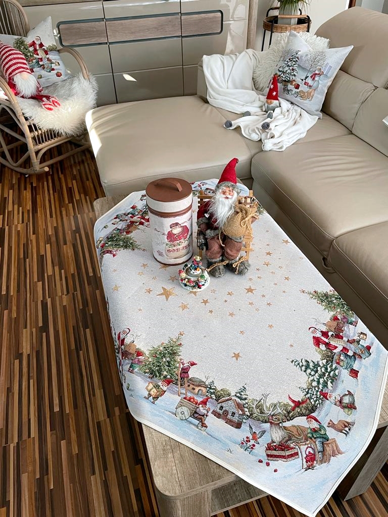 Ubrus 100x100 cm vánoční s Mikulášem 1202