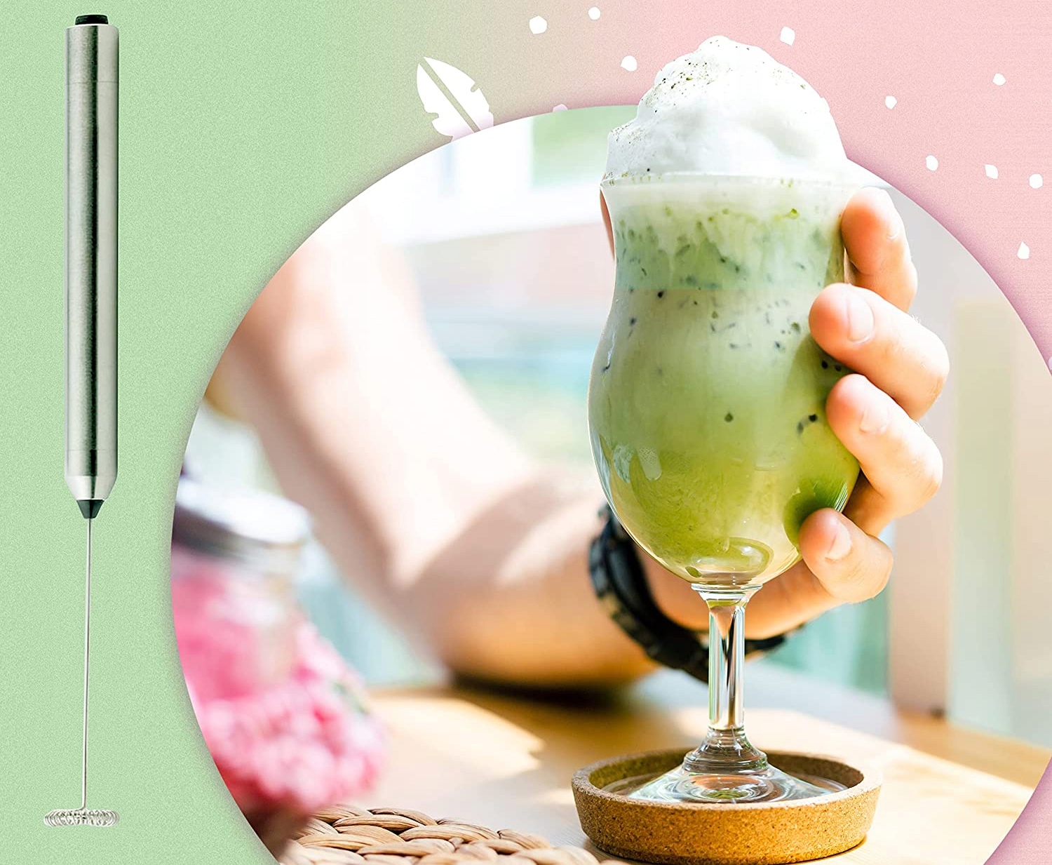 SPIENIACZ UBIJACZ DO MLEKA KAWY PODSTAWKA 19k RPM Model 404 spieniacz