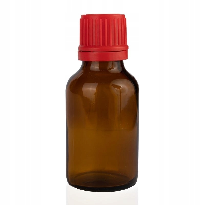 

Butelka szklana brązowa 25ml z nakrętką czerwoną