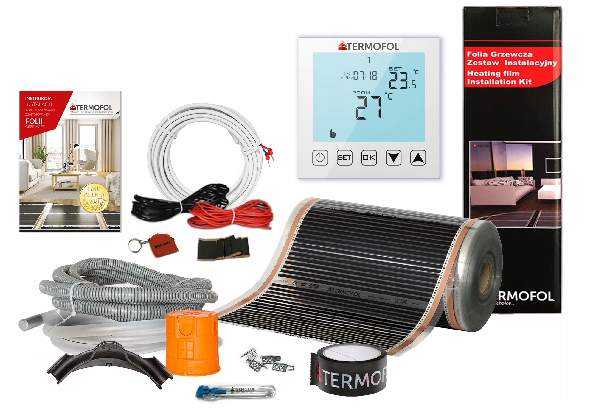 

10m2-Zestaw Folia-Mata grzewcza 50cm 140W/m2-TF-H1