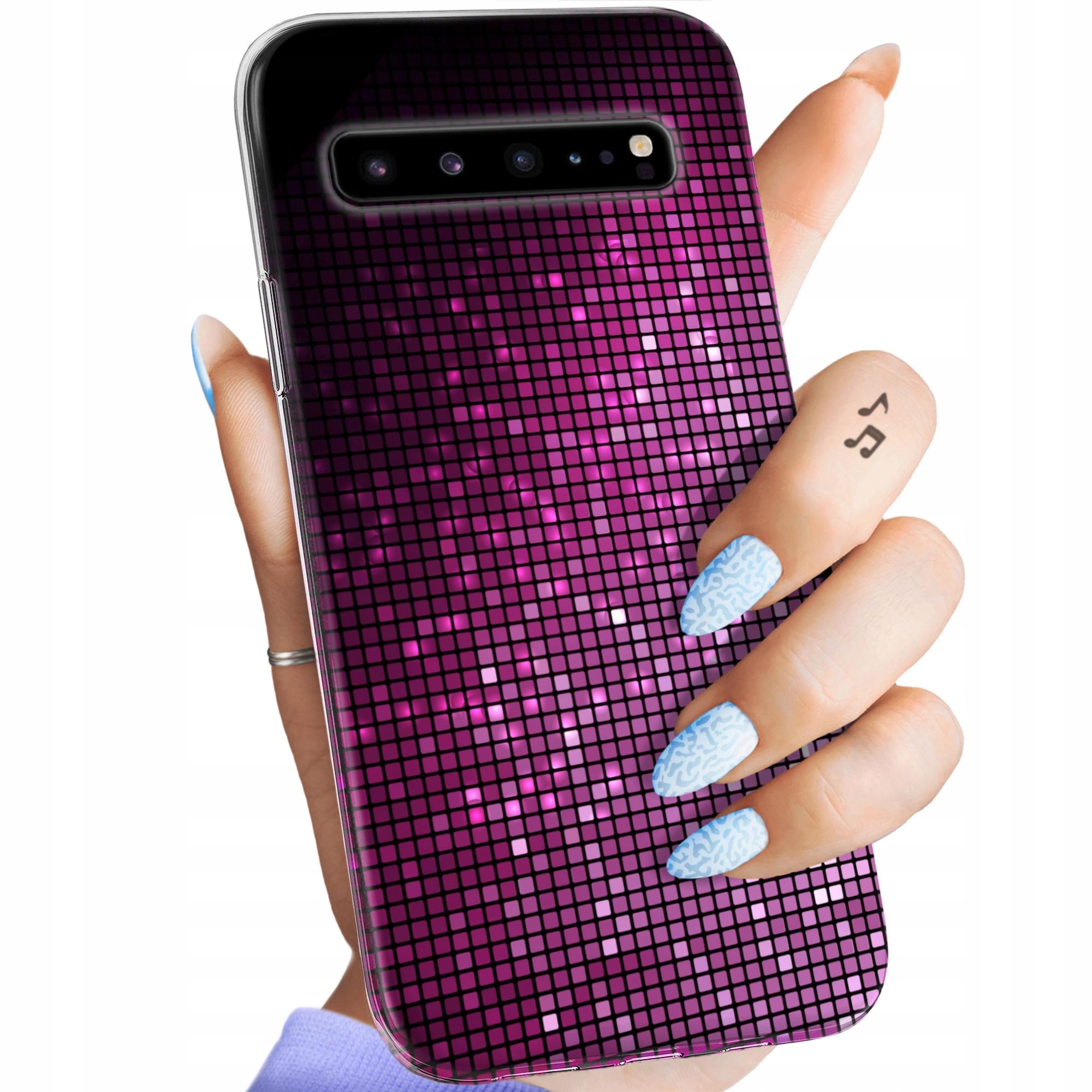 Etui Do Samsung Galaxy S10 5G Imitacja Brokatu Brokatowe Błyszczące