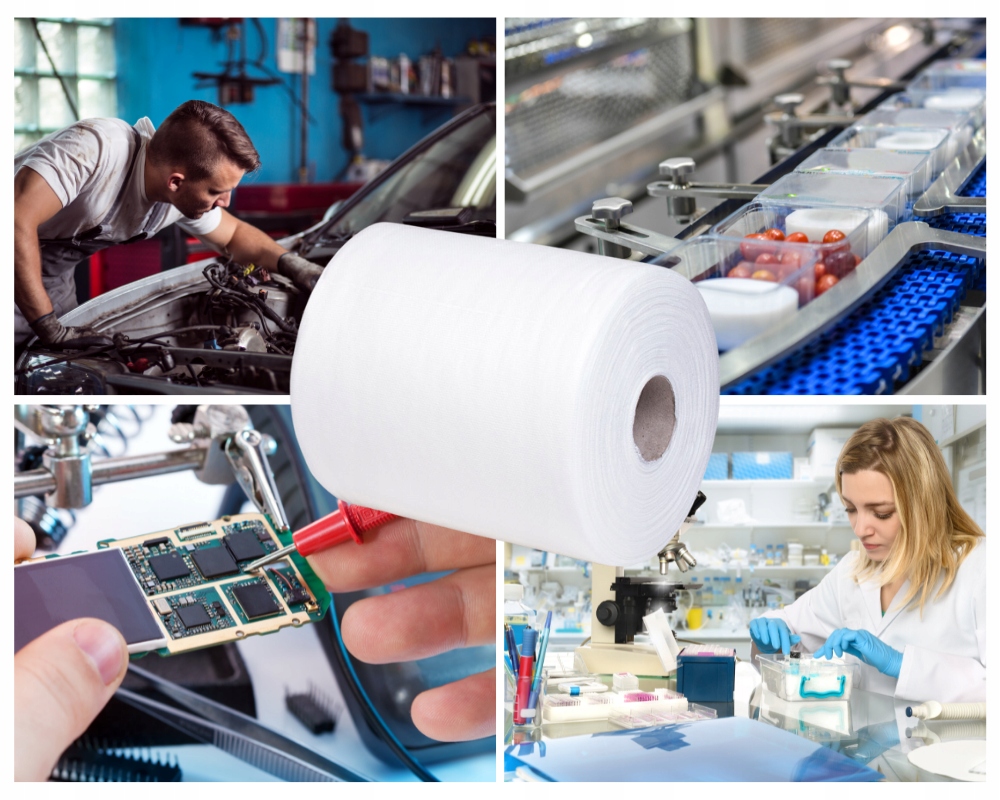 CZYŚCIWO BEZPYŁOWE WŁÓKNINOWE PRZEMYSŁOWE BIAŁE ROLKA WARSZTAT MECHANIK Producent Deka