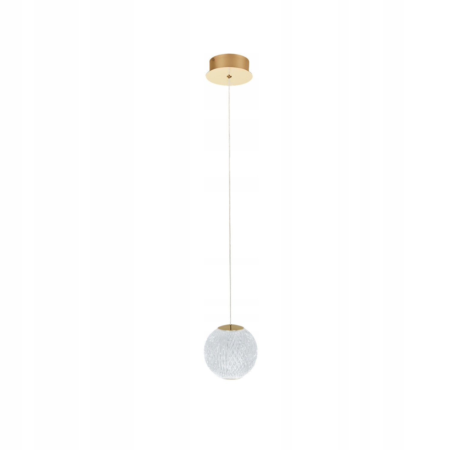 Dekorativní závěsná lampa glamour s mosaznými akcenty kulatá Edem 4,2W