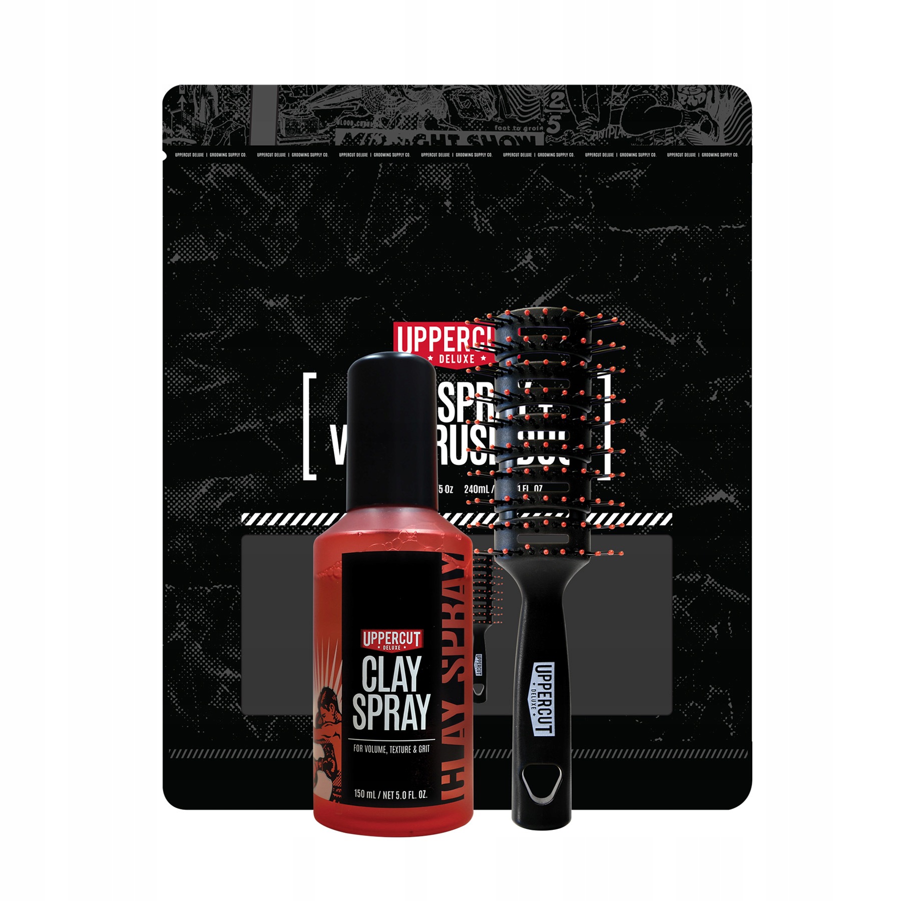 Uppercut Deluxe Tin Duo Clay Spray Vent Brush Zestaw prezentowy