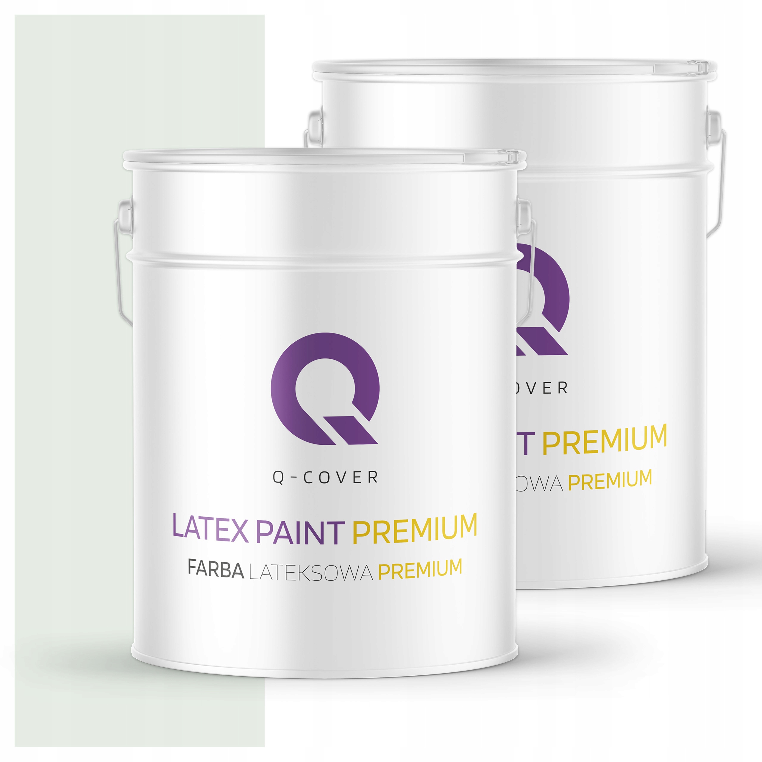 Umývateľná farba na steny stropov 10L Hlboká matná Biela v zelenej farbe