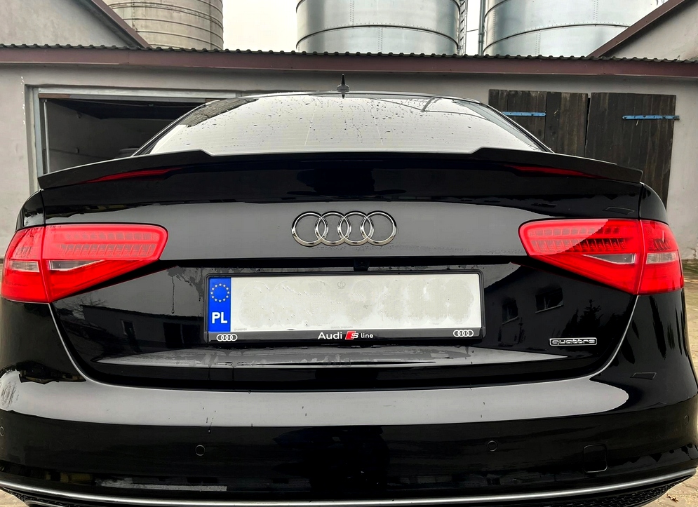 спойлер FP черный глянец ABS для Audi A4 B8 2007-2012 зад