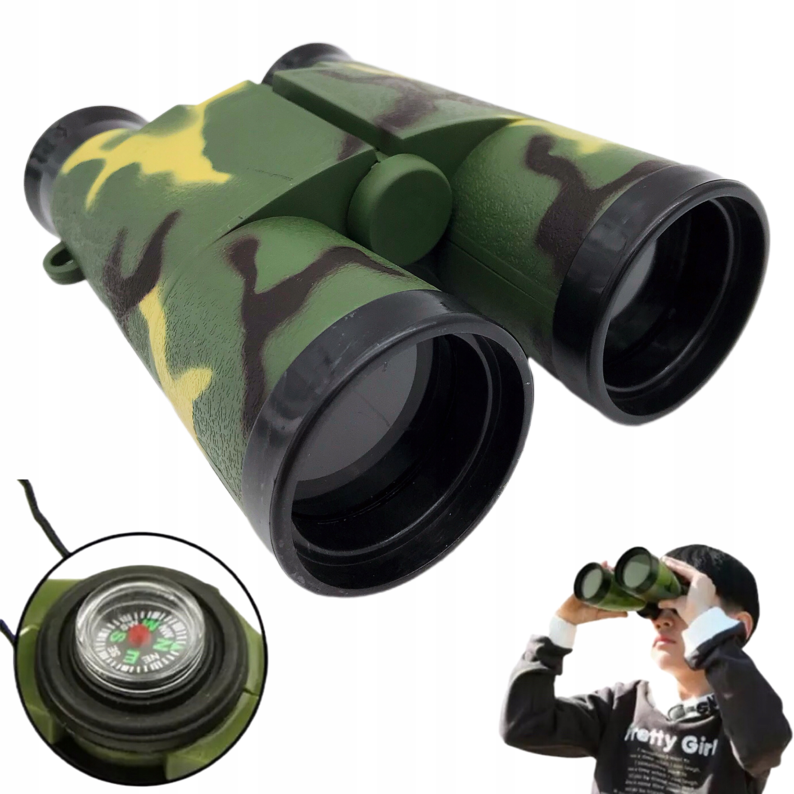 LORNETKA WOJSKOWA DLA DZIECI MORO KOMPAS