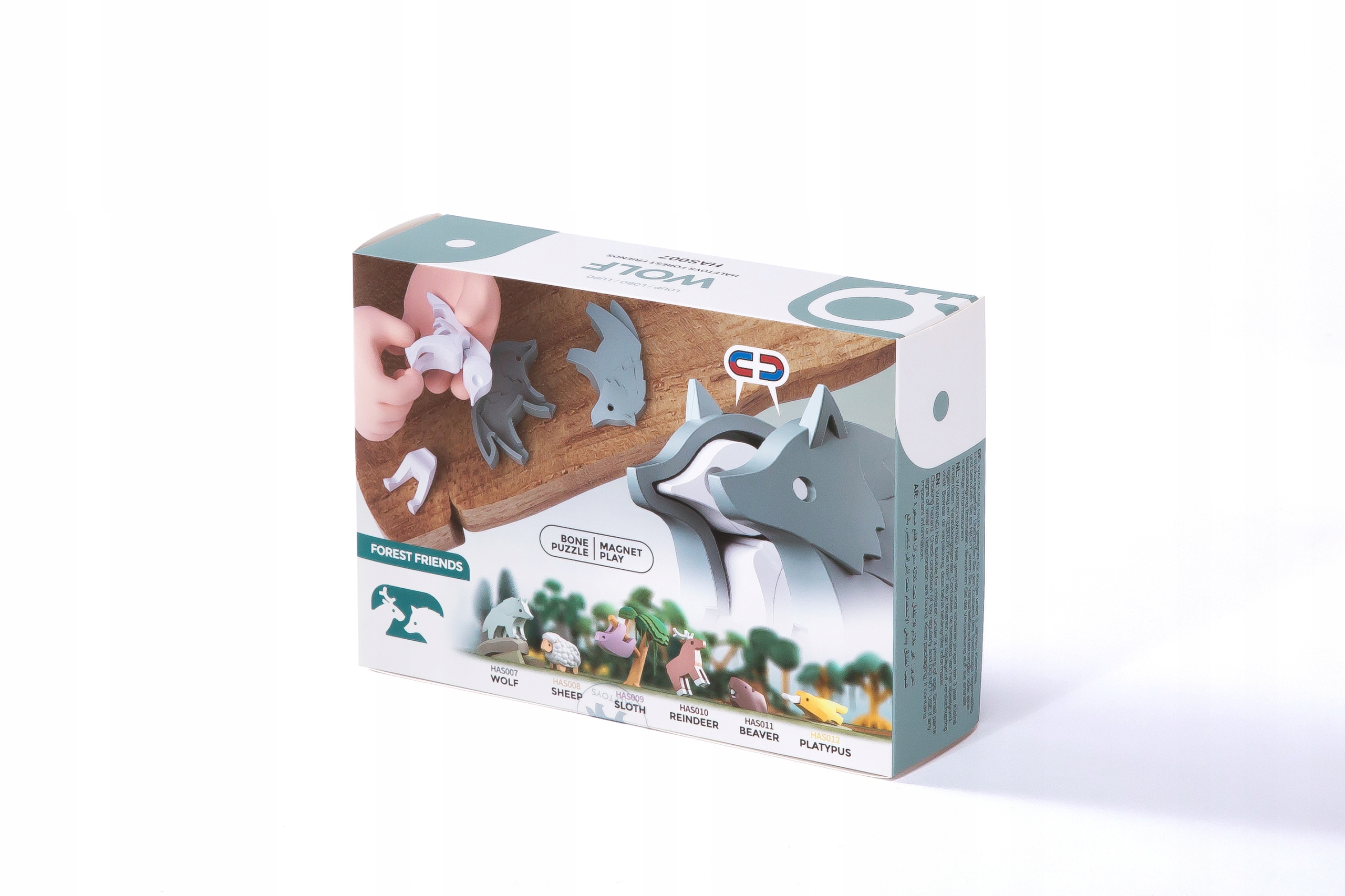 Magnetyczny Składany Wilk ze szkieletem HALFTOYS Marka HalfToys