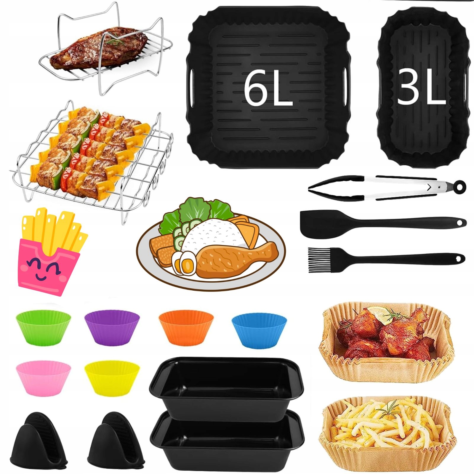 XL Příslušenství Pro Fritézu Philips Airfryer Dual Basket 3000/5000 Papír