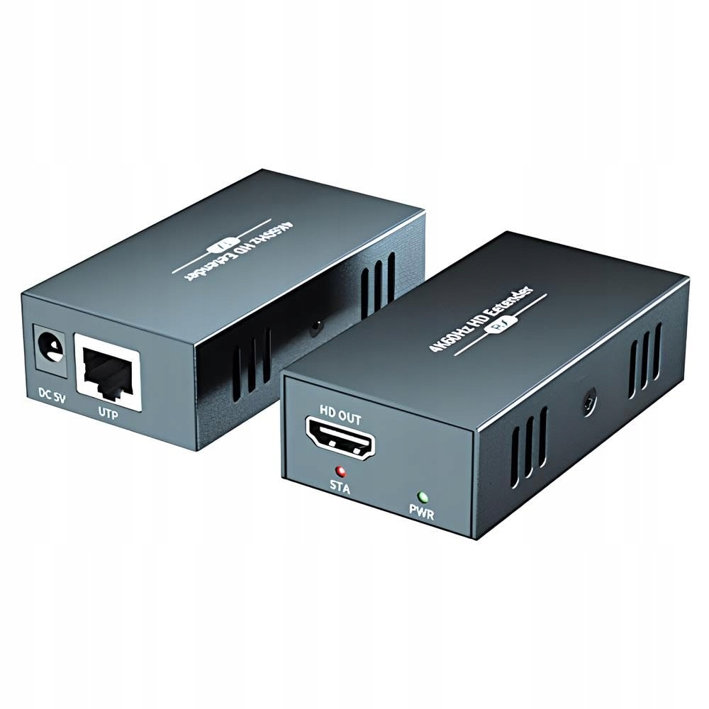 Predlžovač Hdmi 4K 60 Hz po Lan kábli Cat5e/6 až 50 m Hdr Pwaytek