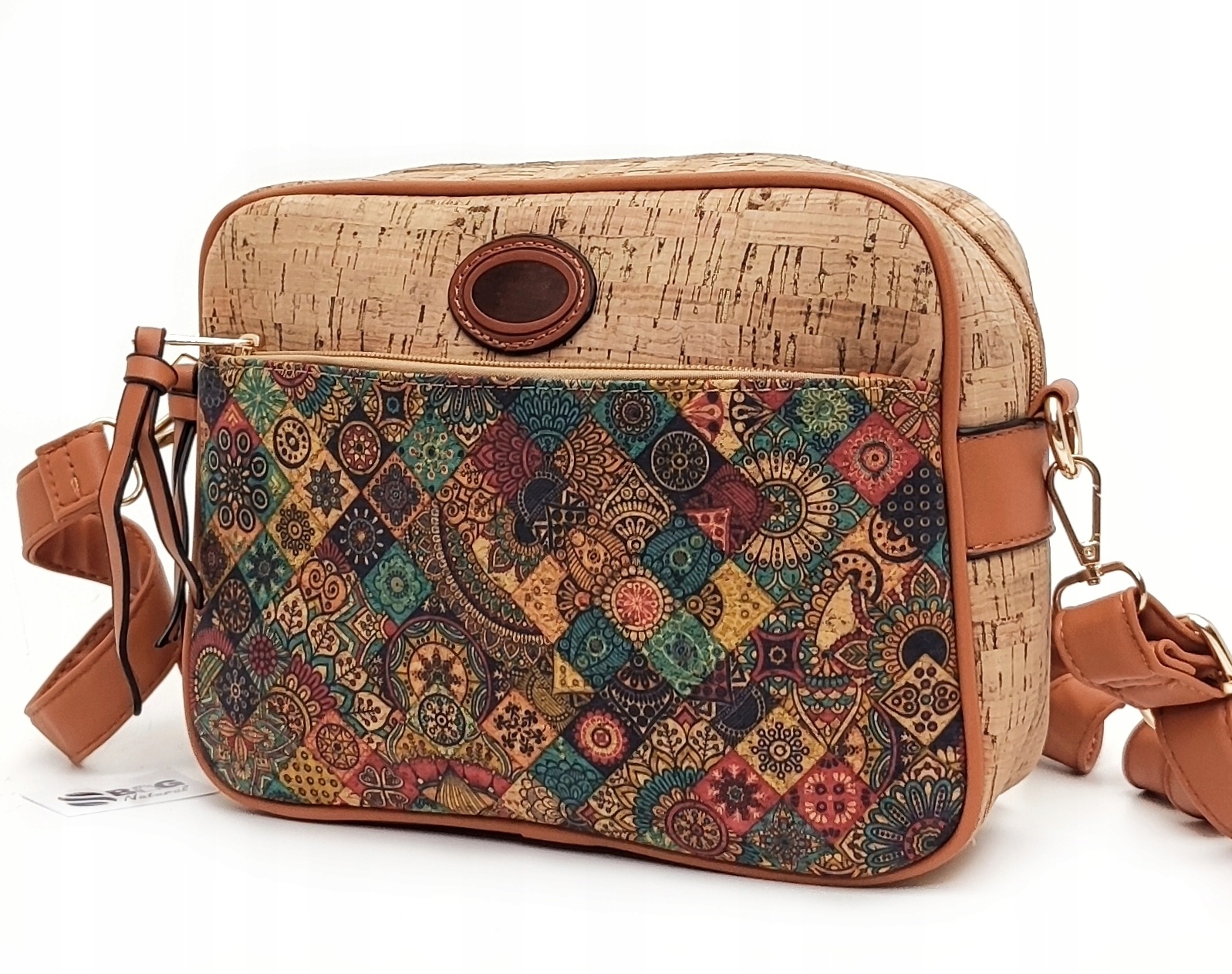 Torebka Eko Korkowa Listonoszka Box Praktyczna Pojemna Wegańska z Korka