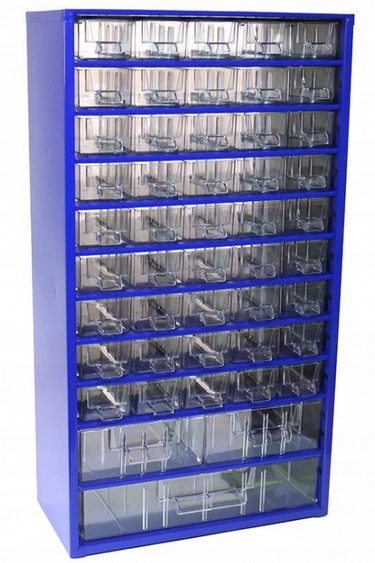 

Metalowa Szafka Organizer 48 Szuflad