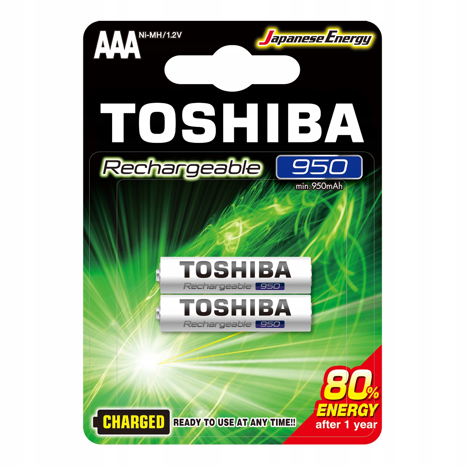 2x Akumulatorki TOSHIBA AAA R3 950mAh Baterie