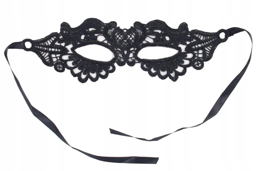 Maska Wenecka na oczy Karnawał Bal Maskowy Czarna