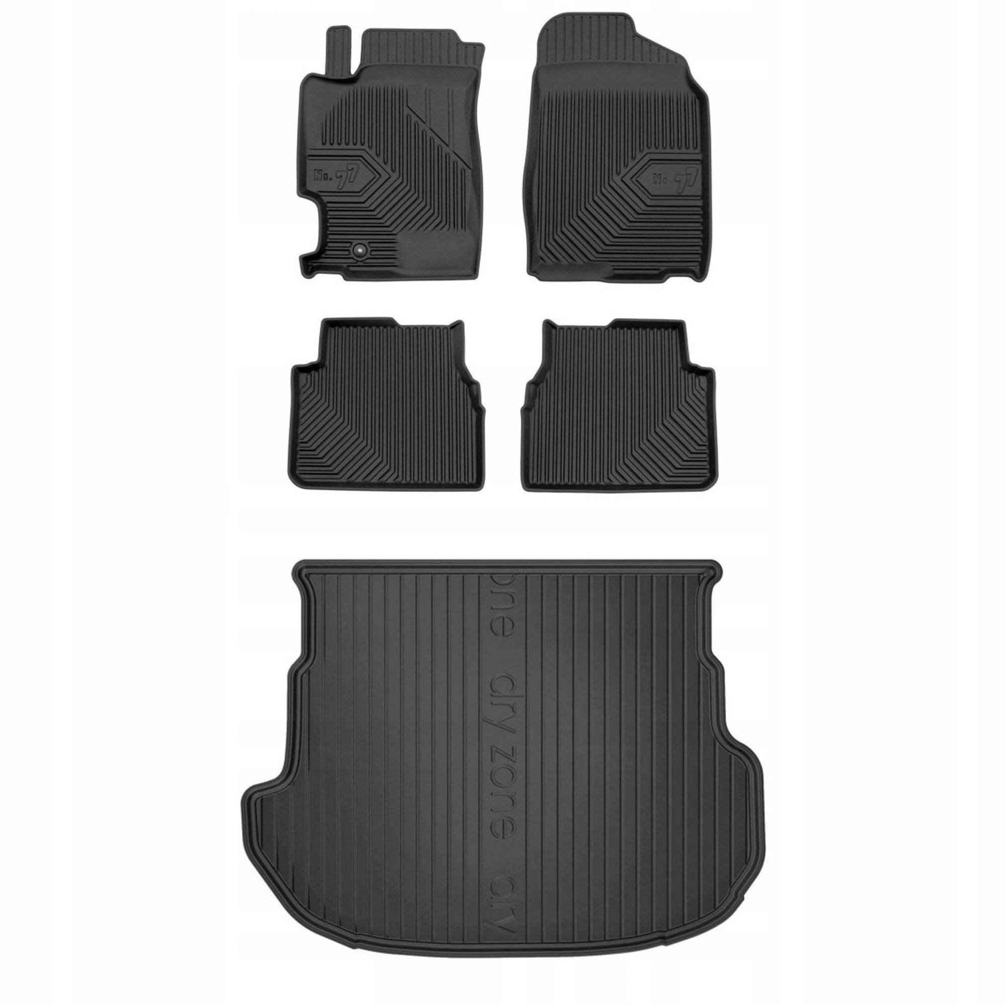 Gumová sada koberčekov a rohoží Mazda 6 I 2002-2007 Sedan, bez nastaviteľného vývodu