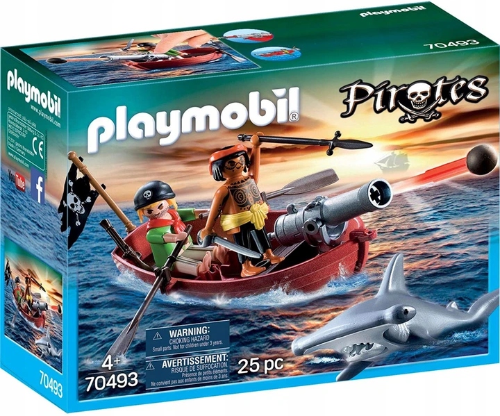

Klocki Playmobil 70493 Łódź Piracka z Armatą