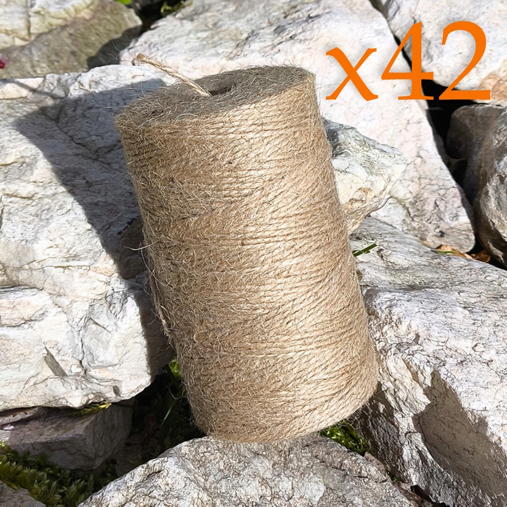Jutová šňůra (přírodní) 2 mm 2 nitě 300 g