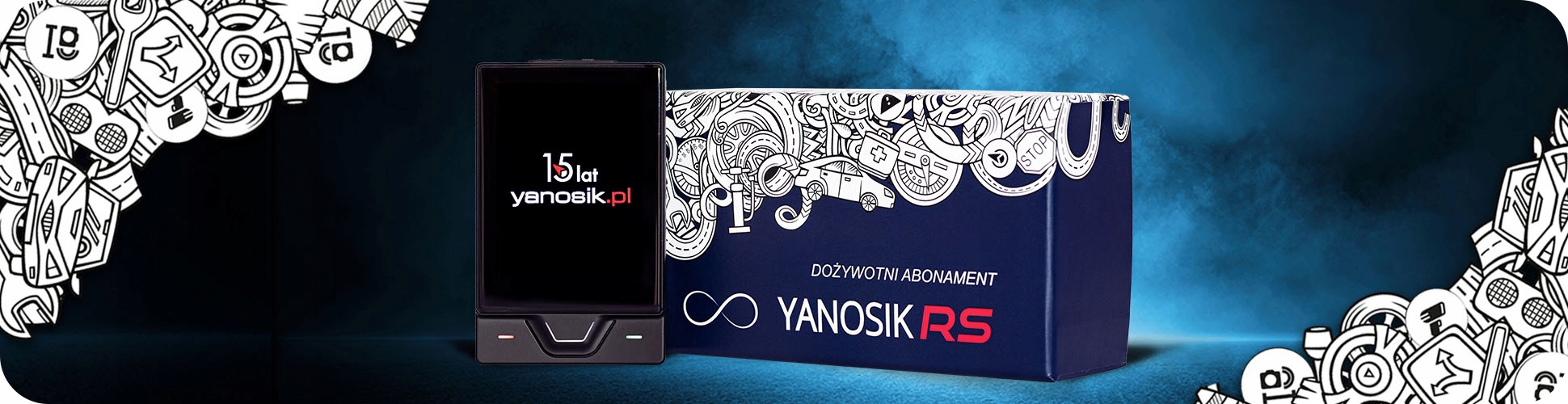 YANOSIK RS ANTYRADAR ASYSTENT Z DOŻYWOTNIM ABONAMENTEM + 2 UCHWYTY + KUBEK EAN (GTIN) 5904890346055