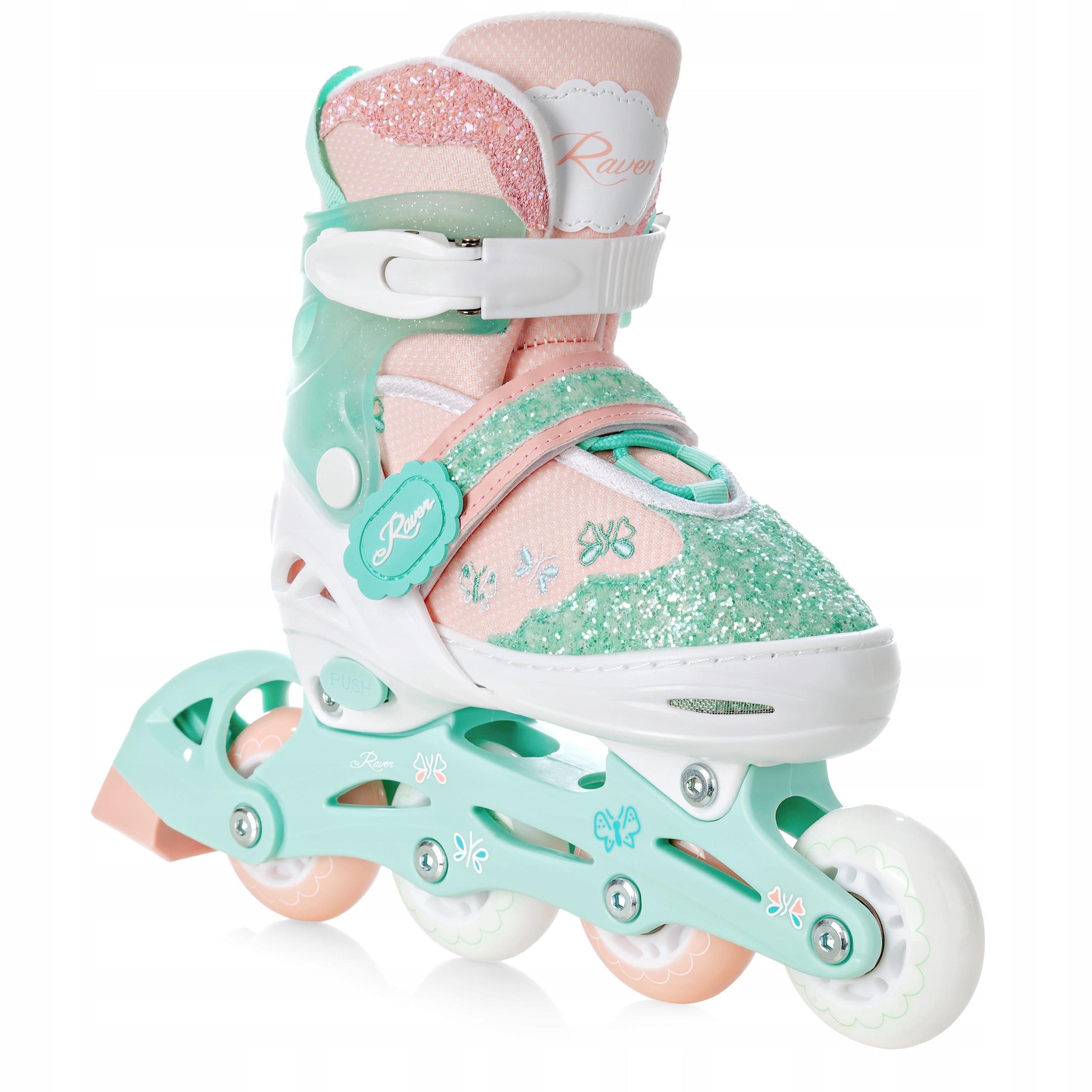 Rolki Regulowane RAVEN Mireia 27-30 Kółka LED Rozmiar 27-30