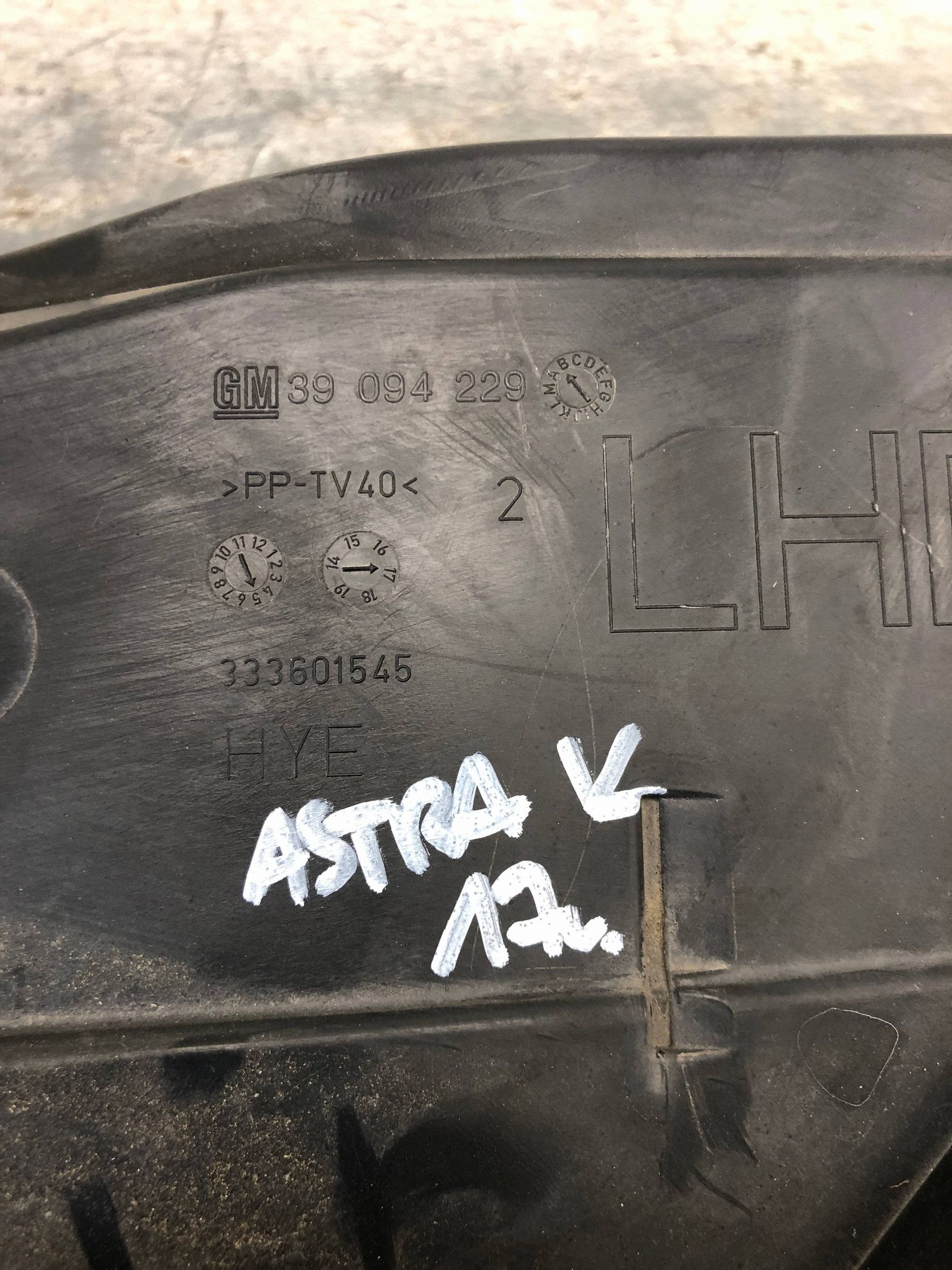 torpedo lower OPEL ASTRA K KOMBI 39094229