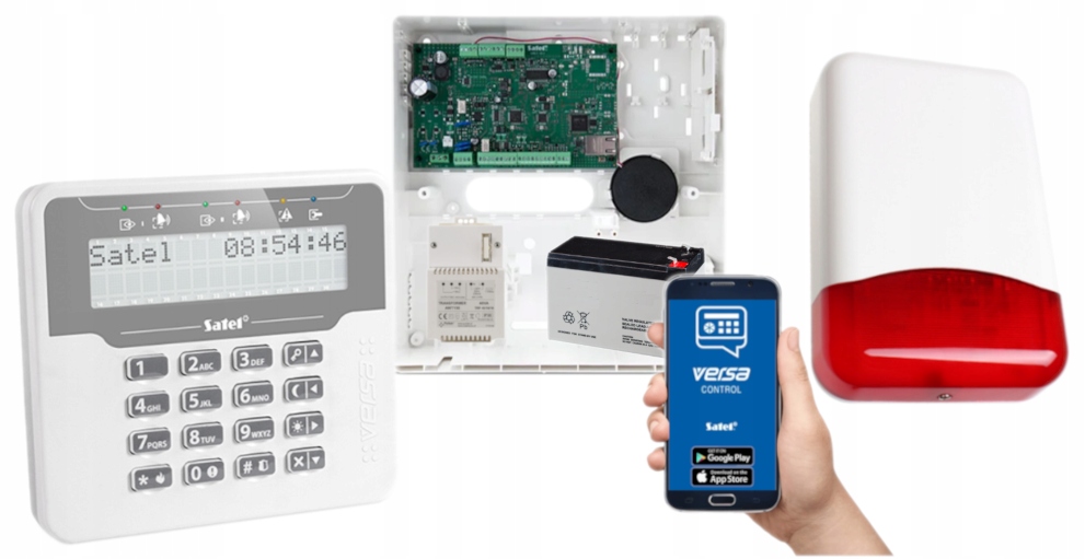 System Alarmowy Satel Versa Ip Gsm Lan Sms LCDM