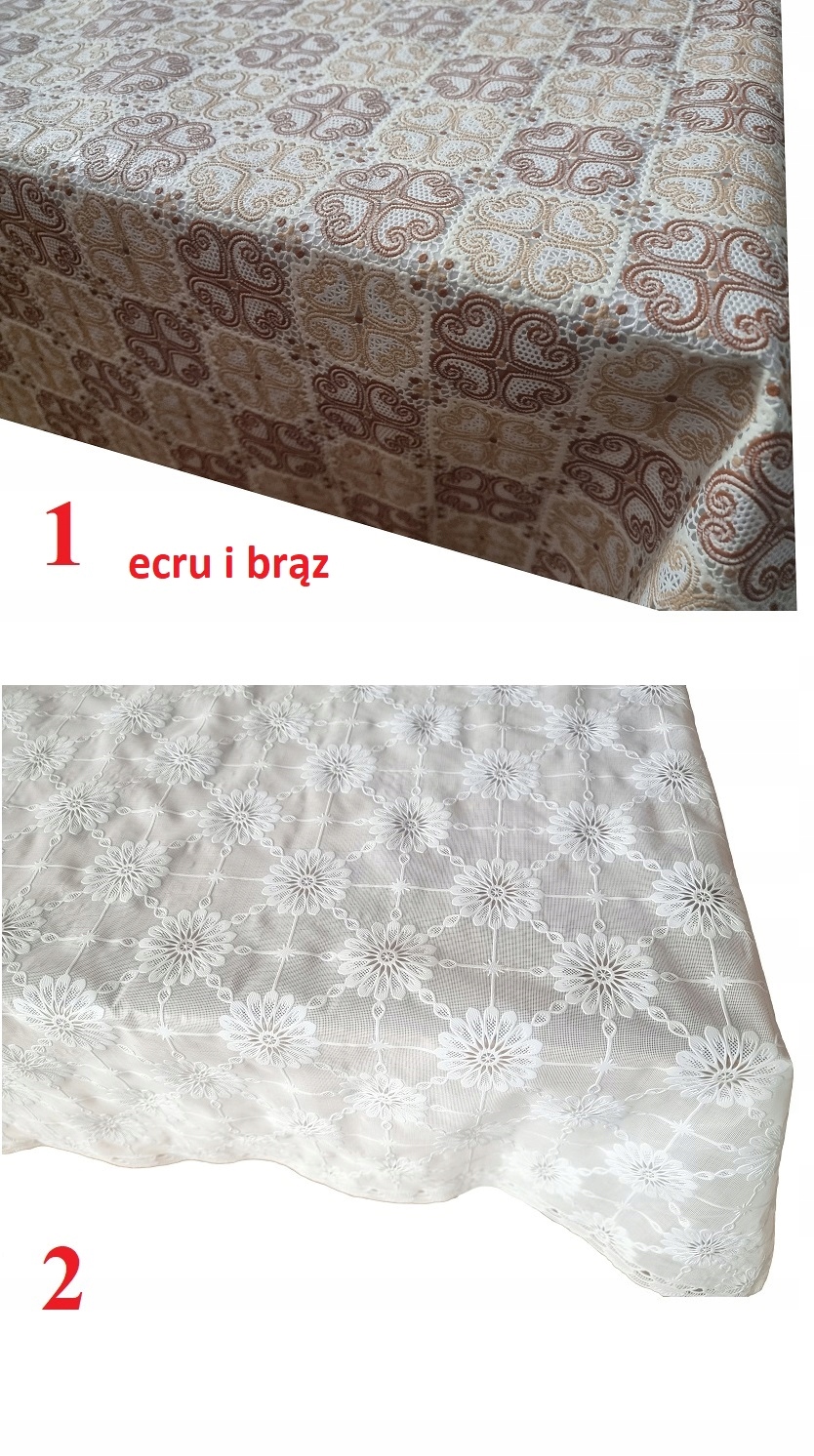 CERATA OBRUS KORONKOWY KORONKA 14 WZORÓW 180X140 Typ obrus