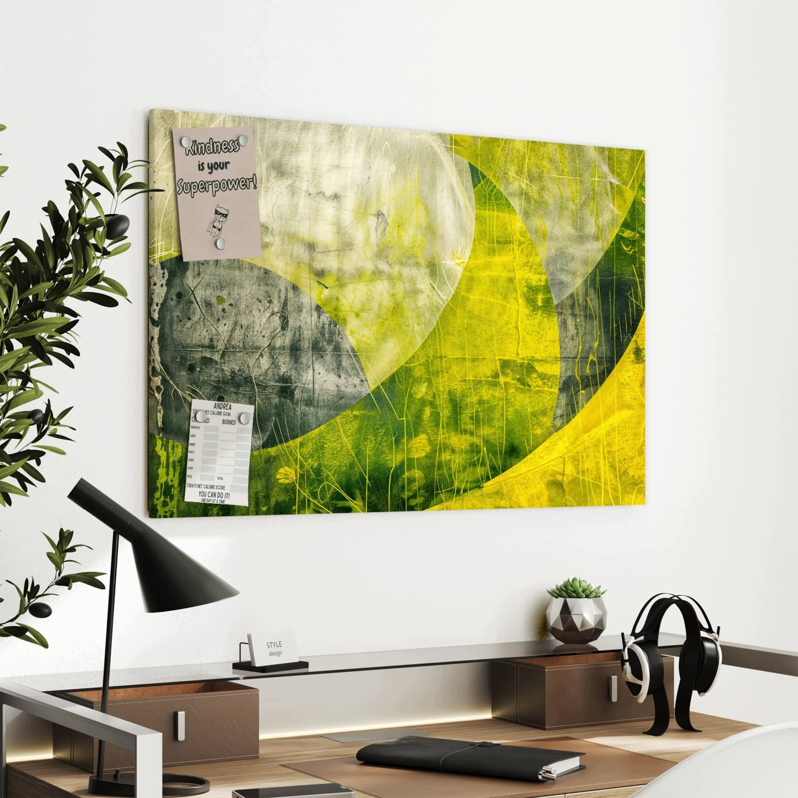 Magnetická tabule Umění abstrakcyjna 90 × 60 cm