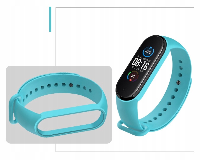 

Opaska Zamienna do Xiaomi Band 5 Band 6 Turkusowa