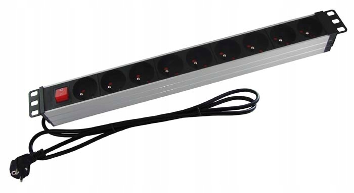 

Listwa PD-9WK/RACK 19'' 9 gniazd wyłącznik kątowa
