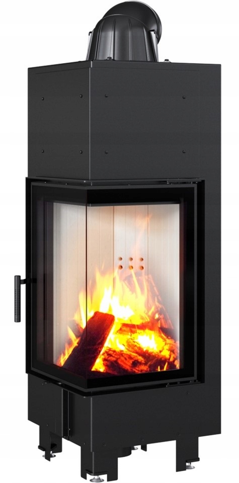 Kominek powietrzny stalowy Kratki Mbn prawy Bs 10 kW Ø 200